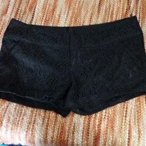 Boomboom Jeans black lace sexy snug shorts 11